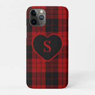 Case-Mate iPhone Case à damiers Monogramme Noël Rouge Buffle Plaid