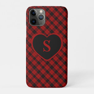 Case-Mate iPhone Case à damiers Monogramme Noël Rouge Buffle Plaid