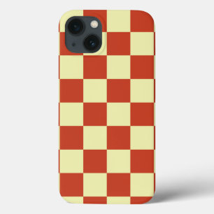 iPhone 13 Case À damiers rouge et crème