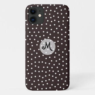 Case-Mate iPhone Case À petits pois blancs sur noir avec Motif unique