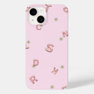 Coque Pour iPhone 14 ABC Lettre fleurie Étudiant en ballon Retour à l'é