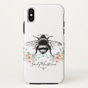 Case-Mate iPhone Case Abeille De Miel Et Floral Nom Personnalisé
