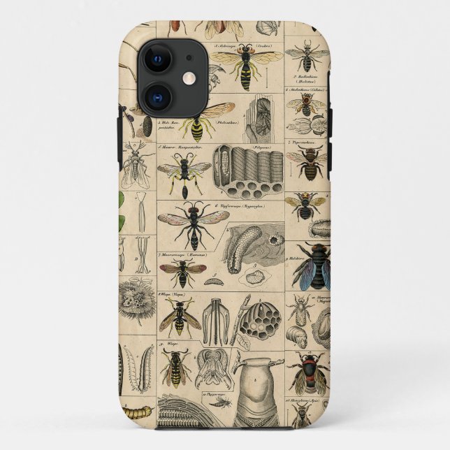 Coques Case-Mate iPhone Abeille Insecte Bug Wasp Nature Peinture des abeil (Dos)