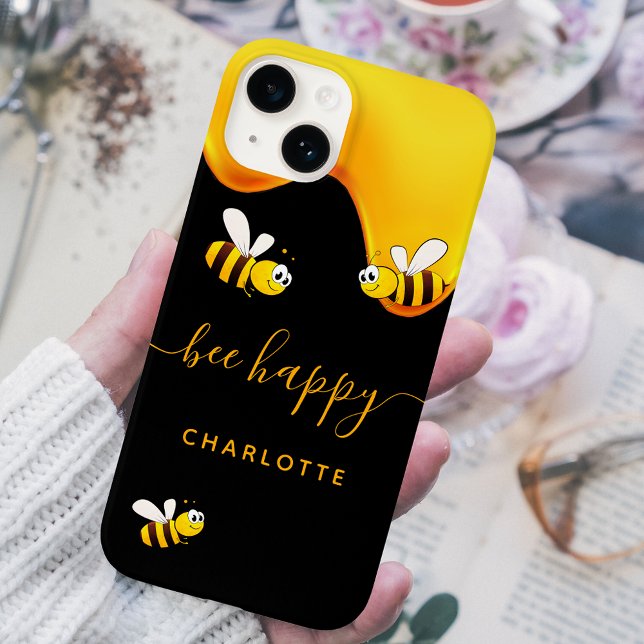 Coques Case-Mate iPhone Abeilles noires joyeux bosse abeilles doux miel mo (Créateur téléchargé)