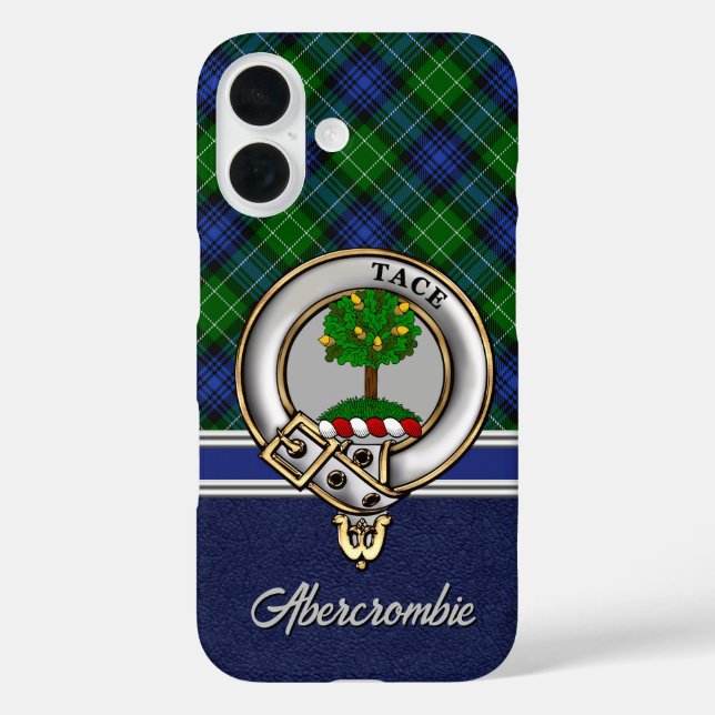 Coques Case-Mate iPhone Abercrombie Clan Badge & Tartan Personalized (Verso)