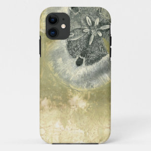 Coque iPhone 11 Abrégé sur Flowerhead avec la texture vitrée