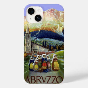 Coque Pour iPhone 14 Abruzzo Italie Art de l'affiche de voyage vintage 