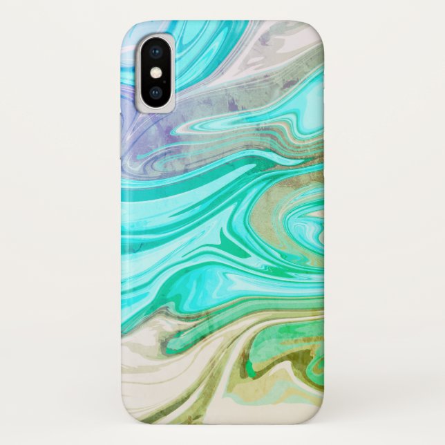 Coques Case-Mate iPhone Abstract elegant fluide marble liquide (Dos)