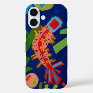 Coque Pour iPhone 16 abstraction, poisson, carpe, cubisme,