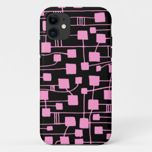 Etui iPhone Case-Mate Abstrait 111211 - Rose sur noir