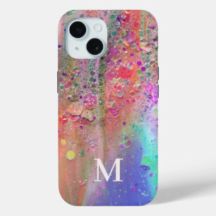 Coque Pour iPhone 15 Abstrait acrylique tendance Monogram