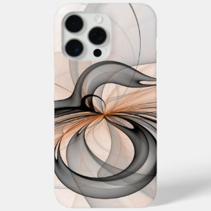 Coque iPhone 15 Pro Max Abstrait Anthracite Grey Sienna Art moderne fracta