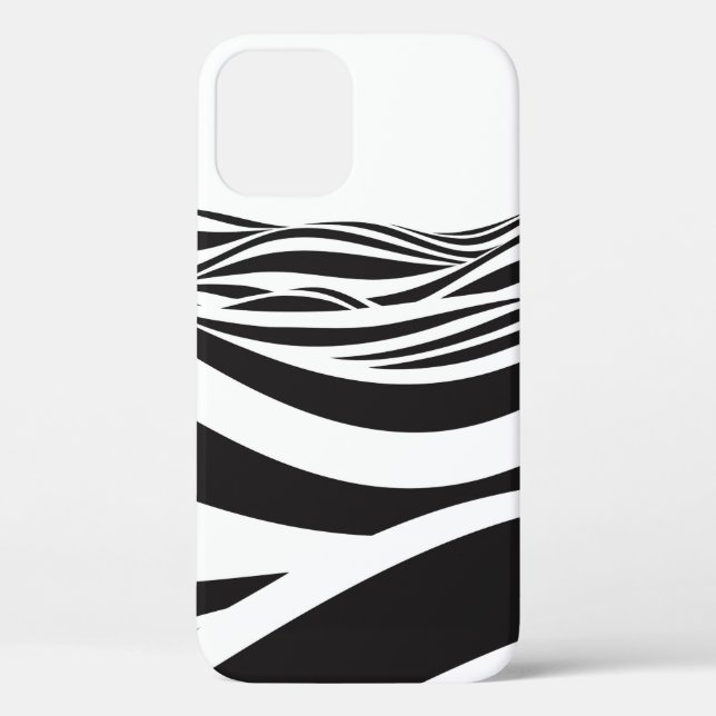 Coques Case-Mate iPhone Abstrait arrière - plan des vagues. illusion d'opt (Verso)