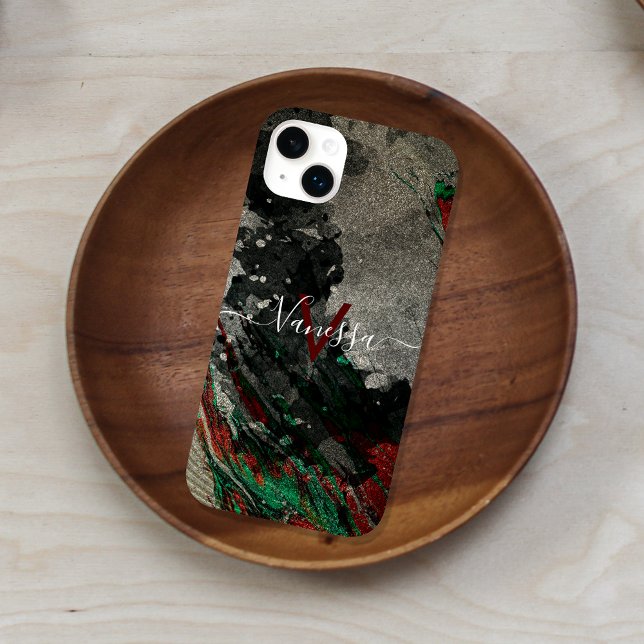 Coques Case-Mate iPhone Abstrait Art moderne Glam Faux Gold Glittery (Créateur téléchargé)