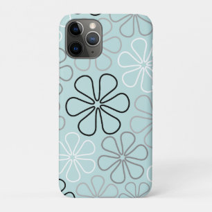 Case-Mate iPhone Case Abstrait Big Flower Outlines BWG+Duck Egg Blue