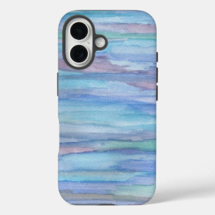 Coque Pour iPhone 16 Abstrait bleu : Janvier matin