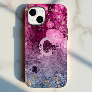 Coque Pour iPhone 14 Abstrait Chic Luxury Glam Marble Pour Paint