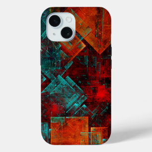 Coque Pour iPhone 15 Abstrait Cool coloré moderne Motif artistique