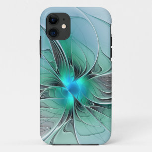 Case-Mate iPhone Case Abstrait De Bleu, Art Fractal Moderne