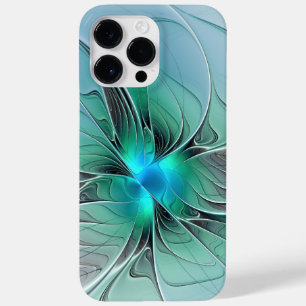 Coque Pour Pour iPhone 14 Pro Max Abstrait De Bleu, Art Fractal Moderne
