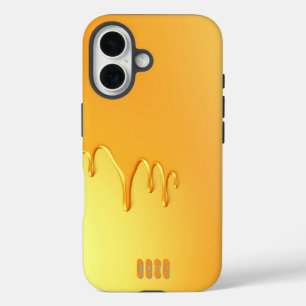 Coque Pour iPhone 16 Abstrait de séchage de liquides d'or