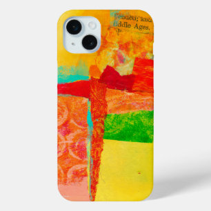 Coque iPhone 15 Mini Abstrait Elegant mixte motif de peinture coloré