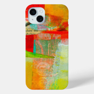 Coque iPhone 15 Mini Abstrait Elegant mixte motif de peinture coloré