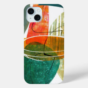 Coque iPhone 15 Mini Abstrait Elegant mixte motif de peinture coloré