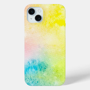 Coque iPhone 15 Mini Abstrait Elegant mixte motif de peinture coloré