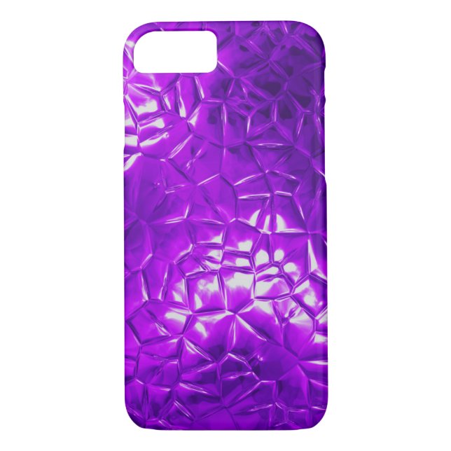 Coques Case-Mate iPhone abstrait en feuille violet 3D (Dos)