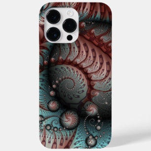 Coque Pour Pour iPhone 14 Pro Max Abstrait Fantastique Vivant Art Fractal Brun Bleu