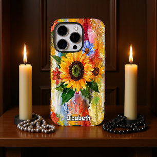 Coques iPhone 16 Pro Abstrait floral vibrant