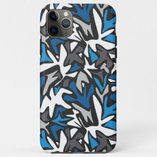 Case-Mate iPhone Case abstrait, géométrique, motif, noir et bleu