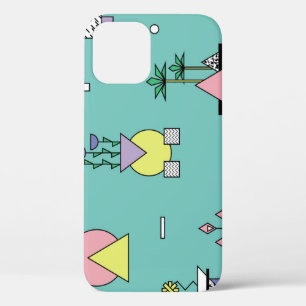 Case-Mate iPhone Case Abstrait géométrique, vases style memphis plante.