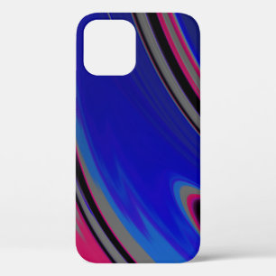 Case-Mate iPhone Case Abstrait Gris Bleu Magenta Fractal