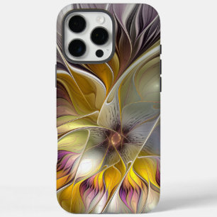 Coques iPhone 16 Pro Max Abstrait Imaginaire coloré Fleur moderne Fractal