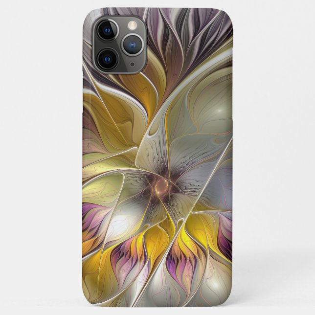 Coques Case-Mate iPhone Abstrait Imaginaire coloré Fleur moderne Fractal (Dos)