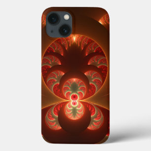 Case-Mate iPhone Case Abstrait lumineux rouge orange moderne Fractal