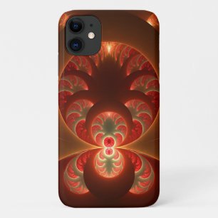Case-Mate iPhone Case Abstrait lumineux rouge orange moderne Fractal