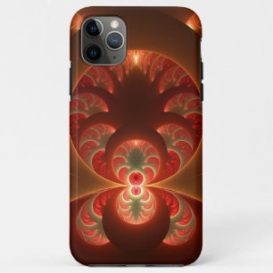 Case-Mate iPhone Case Abstrait lumineux rouge orange moderne Fractal