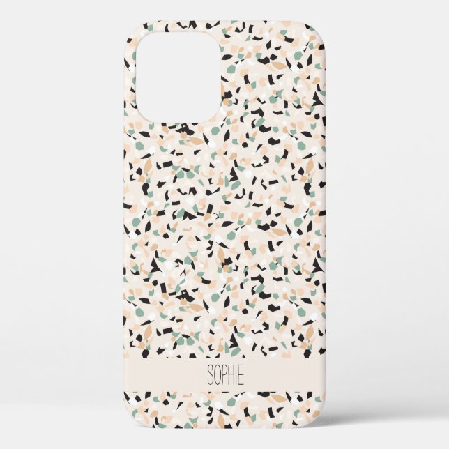 Coques Case-Mate iPhone Abstrait moderne Pastel Terrazzo Motif (Verso)
