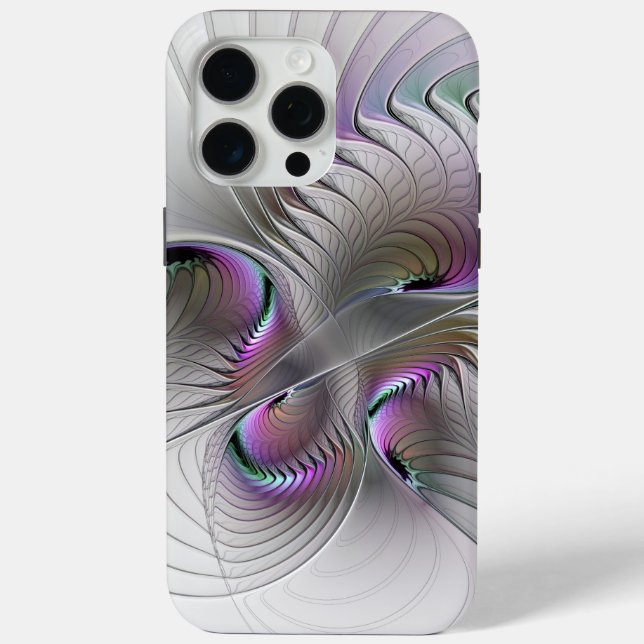Coques Case-Mate iPhone Abstrait moderne Shy Imaginaire Figure Fractal Art (Verso)