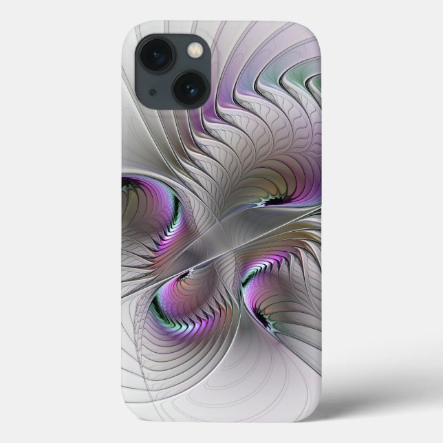 Coques Case-Mate iPhone Abstrait moderne Shy Imaginaire Figure Fractal Art (Verso)