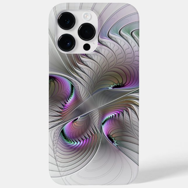 Coques Case-Mate iPhone Abstrait moderne Shy Imaginaire Figure Fractal Art (Verso)
