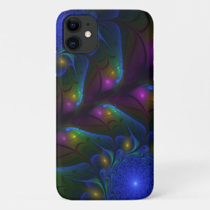 Case-Mate iPhone Case Abstrait Moderne Trippy Fractal Lumineux Coloré