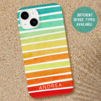 Abstrait moderne Tropical Colors Brosse tracé Nom