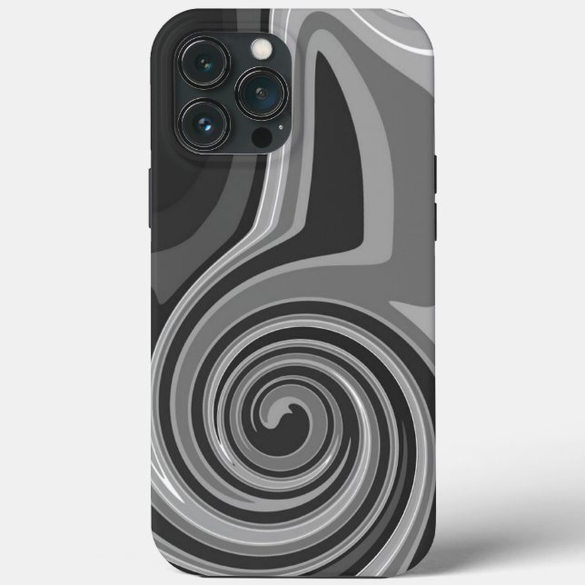 Coques Case-Mate iPhone Abstrait Monotone Cool Inspirivity Gris (Verso)