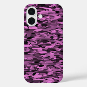 Coque Pour iPhone 16 Abstrait Motif violet noir