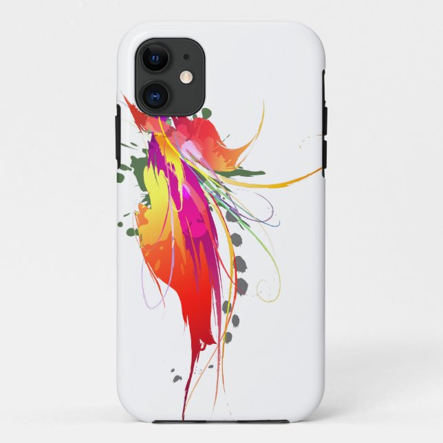 Coques Case-Mate iPhone Abstrait Oiseau de Paradise Paint Splatters (Dos)