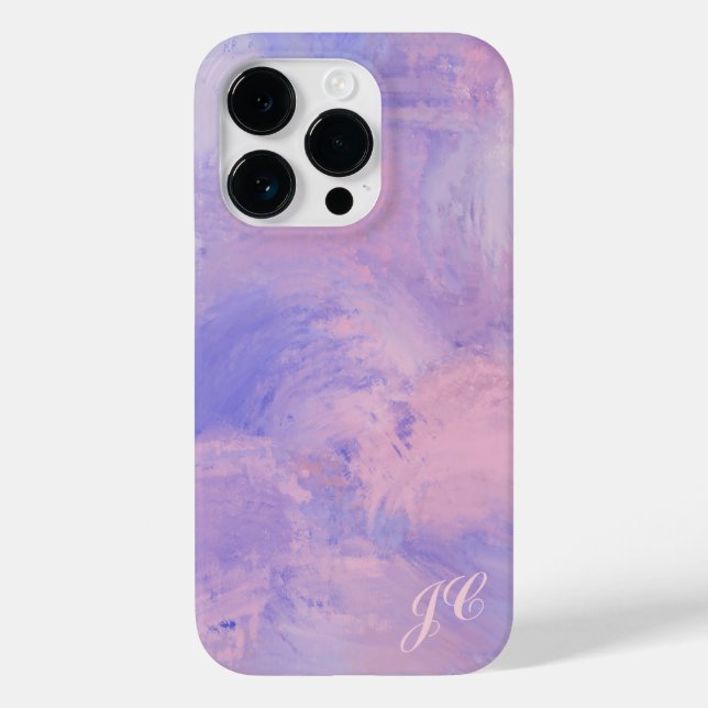 Coques Case-Mate iPhone Abstrait Pastel Blush Rose et Bleu (Verso)